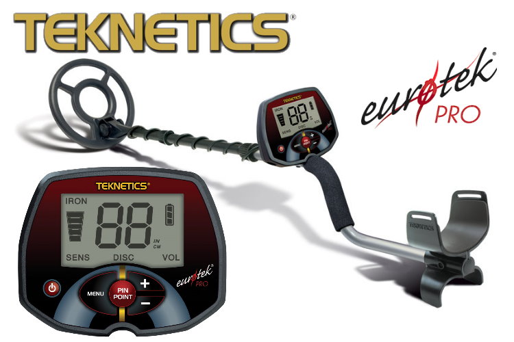 Teknetics Eurotek PRO (LTE) Ausrüstungspaket (Metalldetektor & Basic Pinpointer & Schatzsucherhandbuch)
